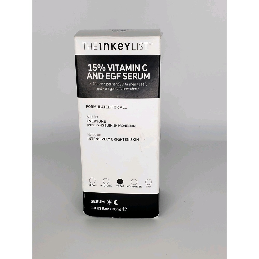 The INKEY List 15% Vitamin C EGF Facial Serum 1oz‎ New In Box